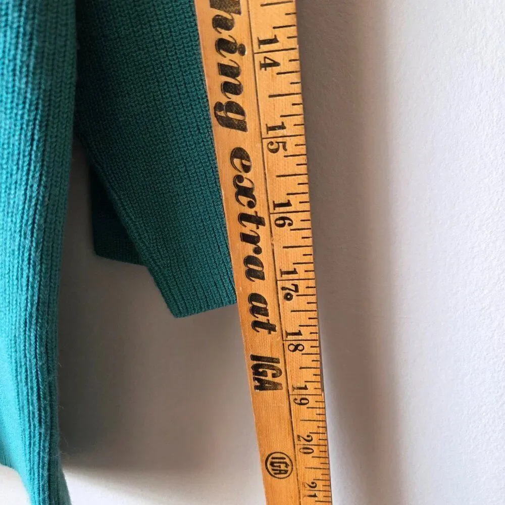 EUC DESIGNER LAFAYETTE 148 TEAL BOATNECK BOXY RELAXED SWEATER TOP SIZE M